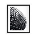 Plakat w ramie 40x50 - Nowoczesność w Czerni i Bieli: Architektoniczna Piękność - nowoczesna architektura, black and white - rama czarna