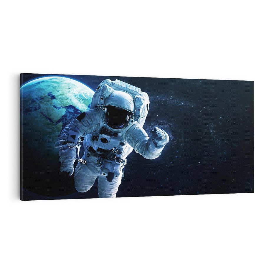 Obraz na płótnie 120x60 - kosmiczna podróż - kosmonauta, ziemia