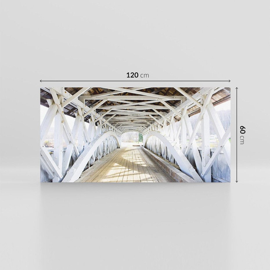 Obraz na płótnie 120x60 - Klimatyczny most w Ameryce - stary most, Ameryka