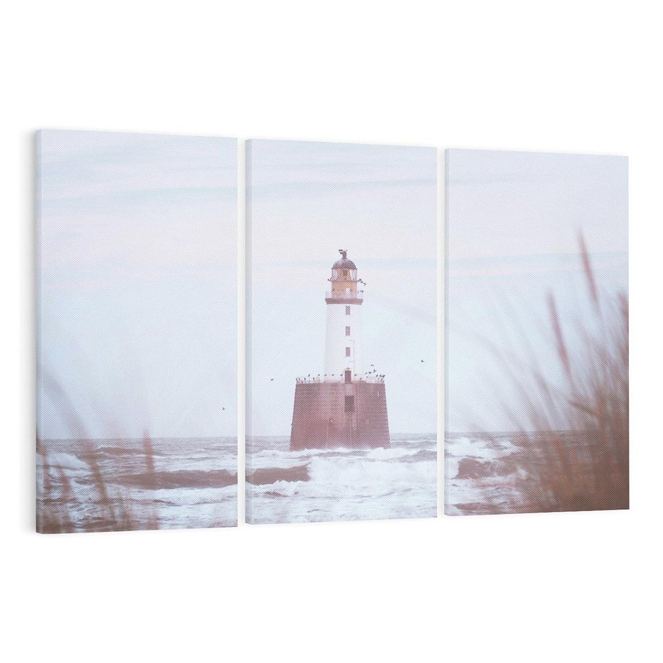 Obraz na płótnie 120x80 - Magiczna Aura - latarnia, mgła