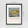 Plakat w ramie 30x40 - Plakat z Reprodukcją A. Renoira - Auguste Renoir, Morze i klify - rama czarna