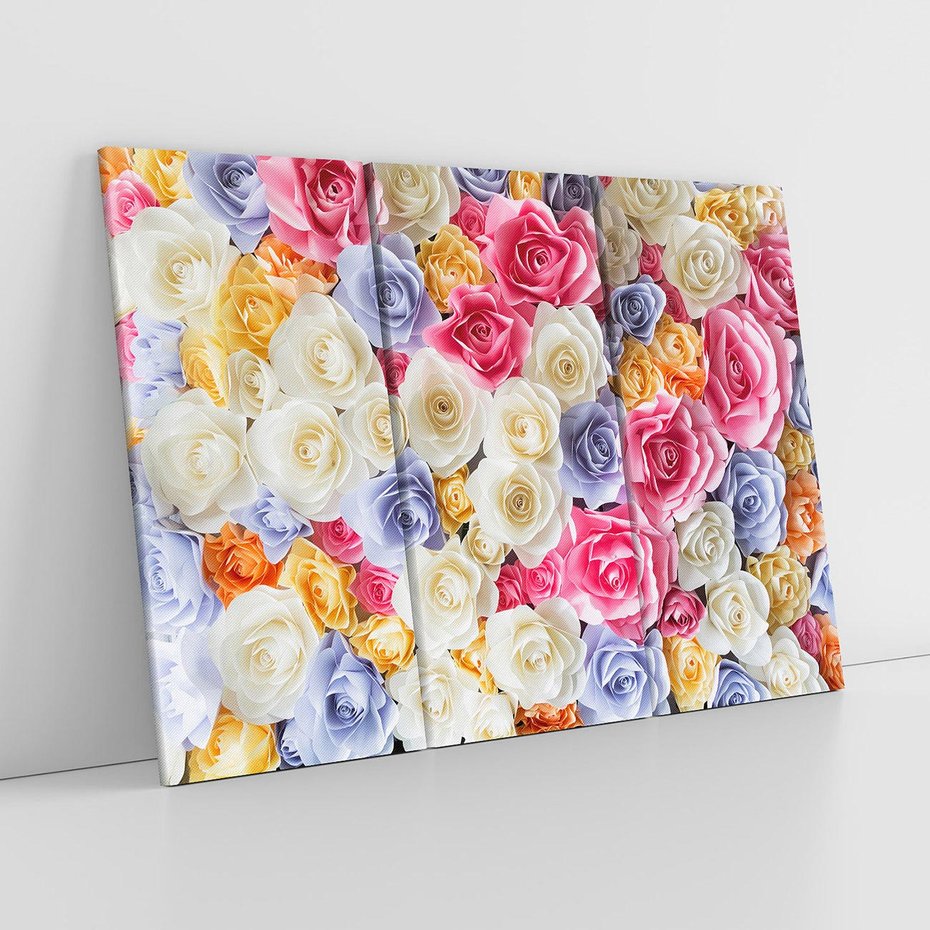 Obraz na płótnie 120x80 - Elegancja w kwiatach - kwiaty, róże