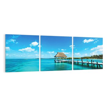 Obraz na płótnie 120x40 - Lazur na Plaży - plaża, lazur