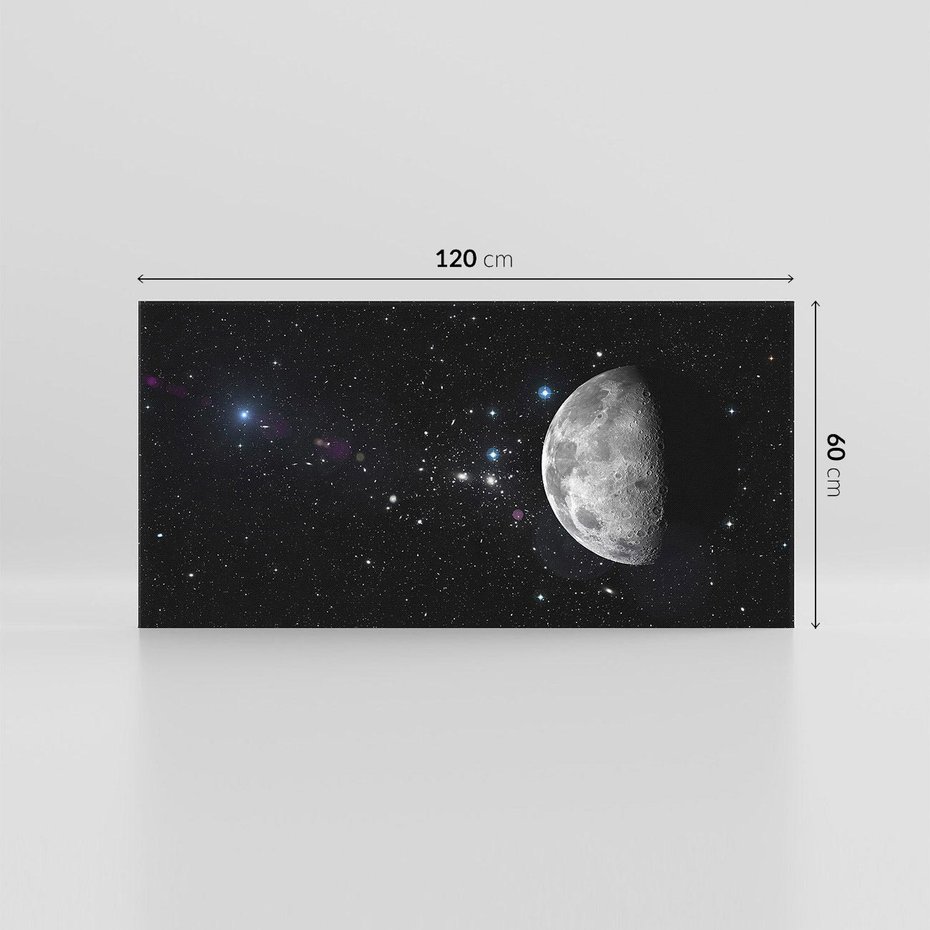 Obraz na płótnie 120x60 - spotkanie z gwiazdami - księżyc, gwiazdy