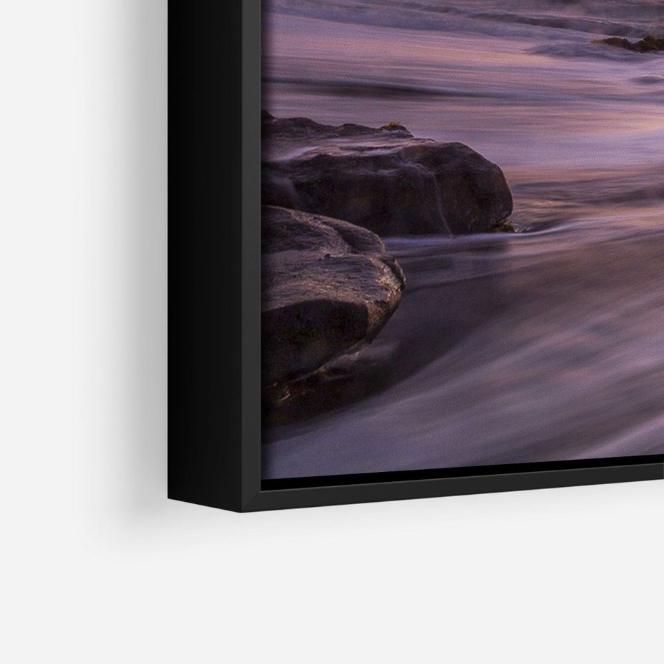 Obraz w ramie 50x70 - Spojrzenie w głąb duszy - zachód słońca, zmierzch - rama czarna