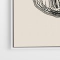 Obraz w ramie 80x120 - Abstrakcyjne Odbicie - abstrakcyjne odbicie, biało czarny - rama biała