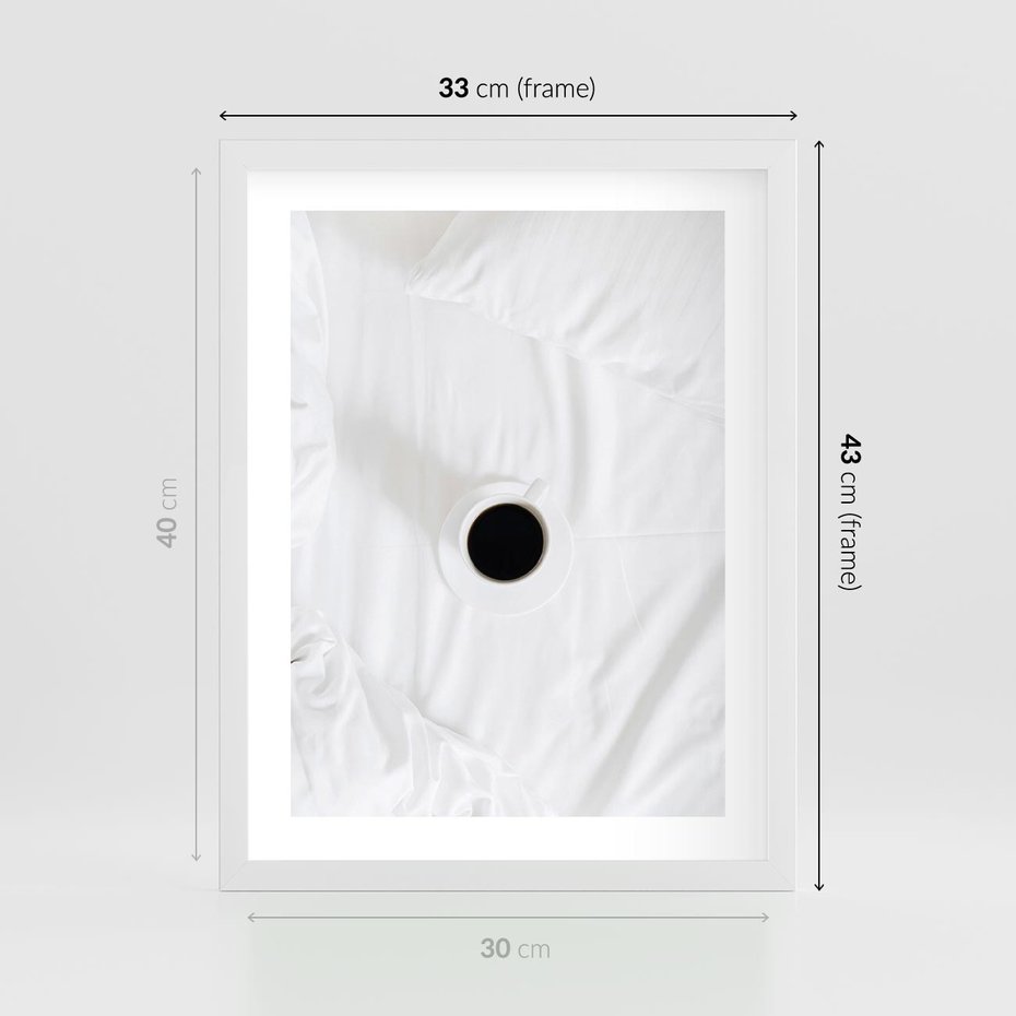 Plakat w ramie 30x40 - Prostota Rytuału - fotografia, minimalizm - rama biała