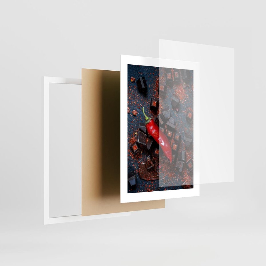 Plakat w ramie 30x40 - Papryka w Restauracji - restauracja, papryka - rama biała