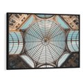 Obraz w ramie 100x70 - Magia Sklepienia - sklepienie, szklany dach - rama czarna