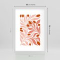 Plakat w ramie 50x70 - Nieskrępowane wyobraźnie kolorów - kwiaty, pastelowe kolory - rama biała