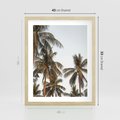 Plakat w ramie 40x50 - Palmy - tęsknota za Hawajami - palmy, Hawaje - rama drewno