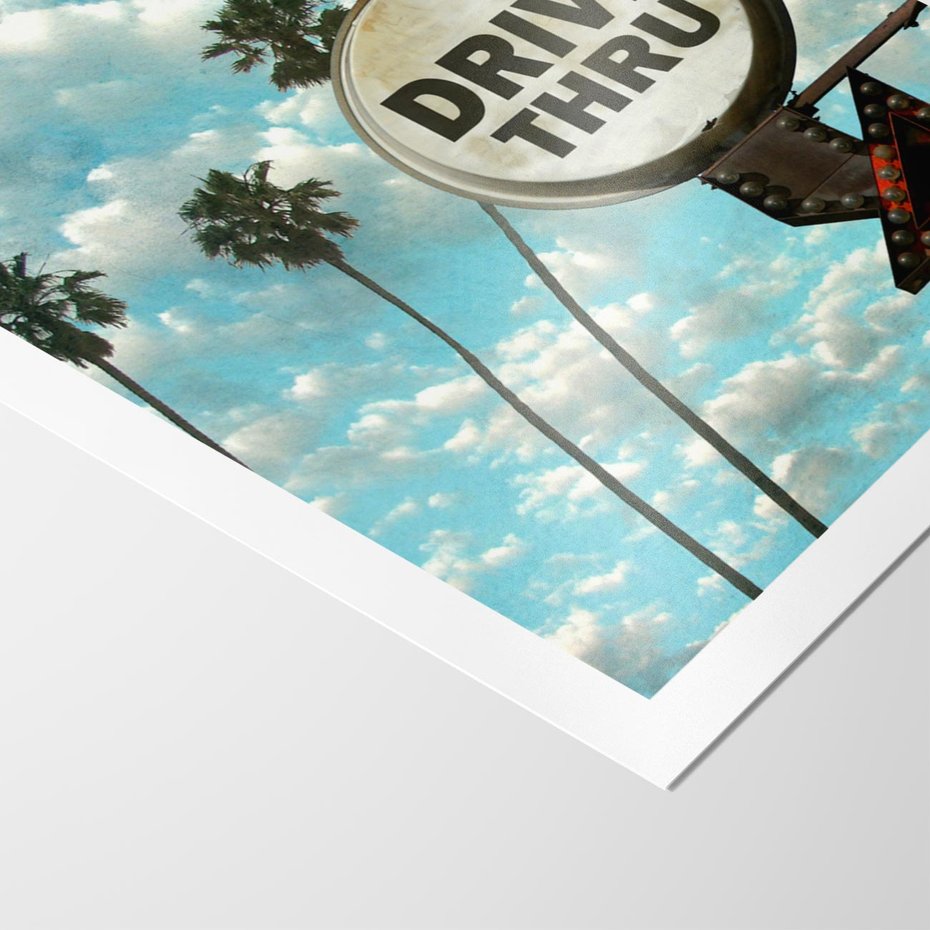 Plakat bez ramy 30x40 - Znaki Palm: Relaksująca Oaza - znak, palmy