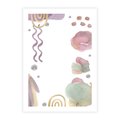 Plakat bez ramy 50x70 - Pastelowe Wnętrza Emocji - abstrakcyjny palakt, akwarelowe plamy