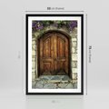 Plakat w ramie 50x70 - Tajemnicze stare drzwi - stare, drzwi - rama czarna