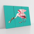 Obraz na płótnie 120x80 - Różowy Ptak Wyobraźni - różowy ptak, wyobraźnia