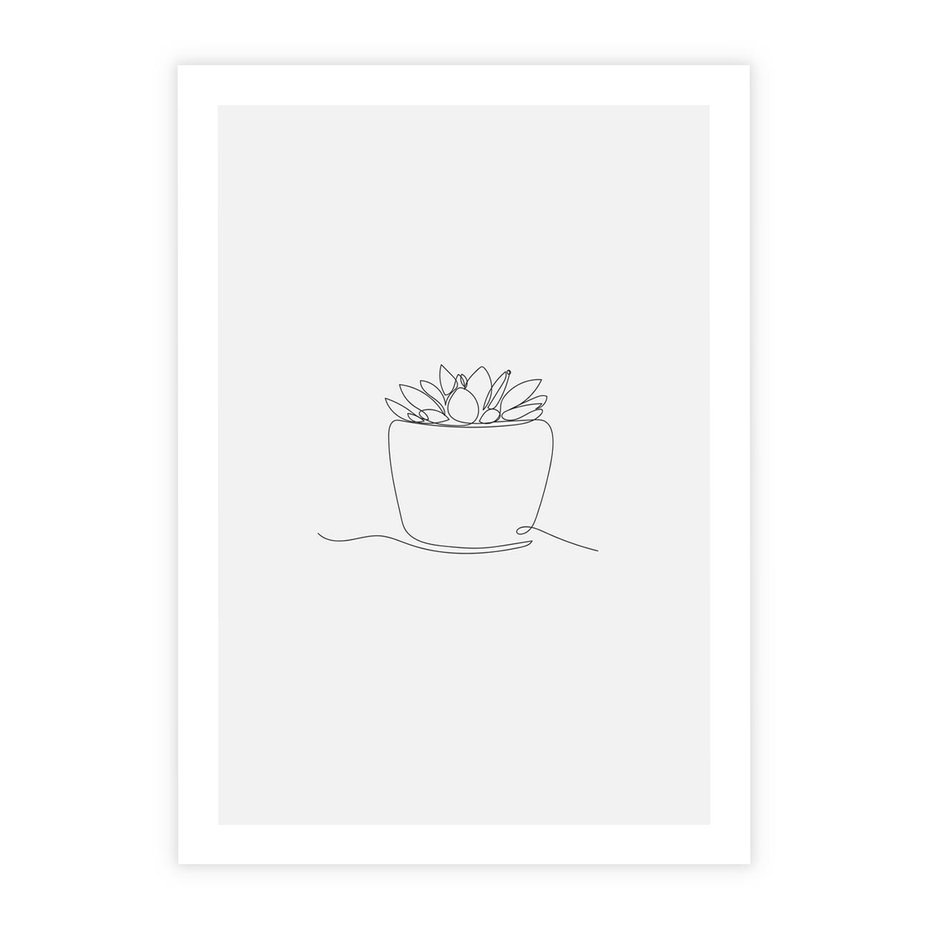 Plakat bez ramy 30x40 - Rozkwitające Echa - szkic, minimalizm