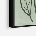 Obraz w ramie 50x70 - Energetyczne Ekspresje Natury - zielony plakat, roślinne motywy - rama czarna