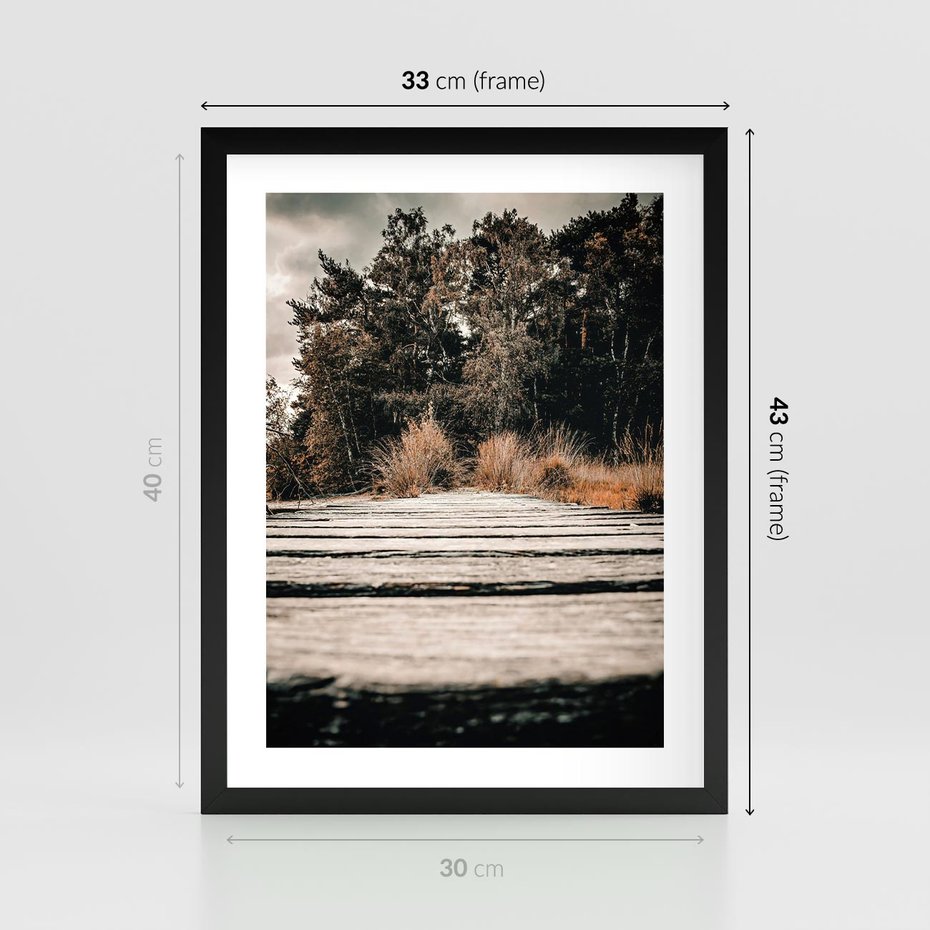 Plakat w ramie 30x40 - Fotografia w Ciepłych Barwach - odcienie brązu, fotografia - rama czarna