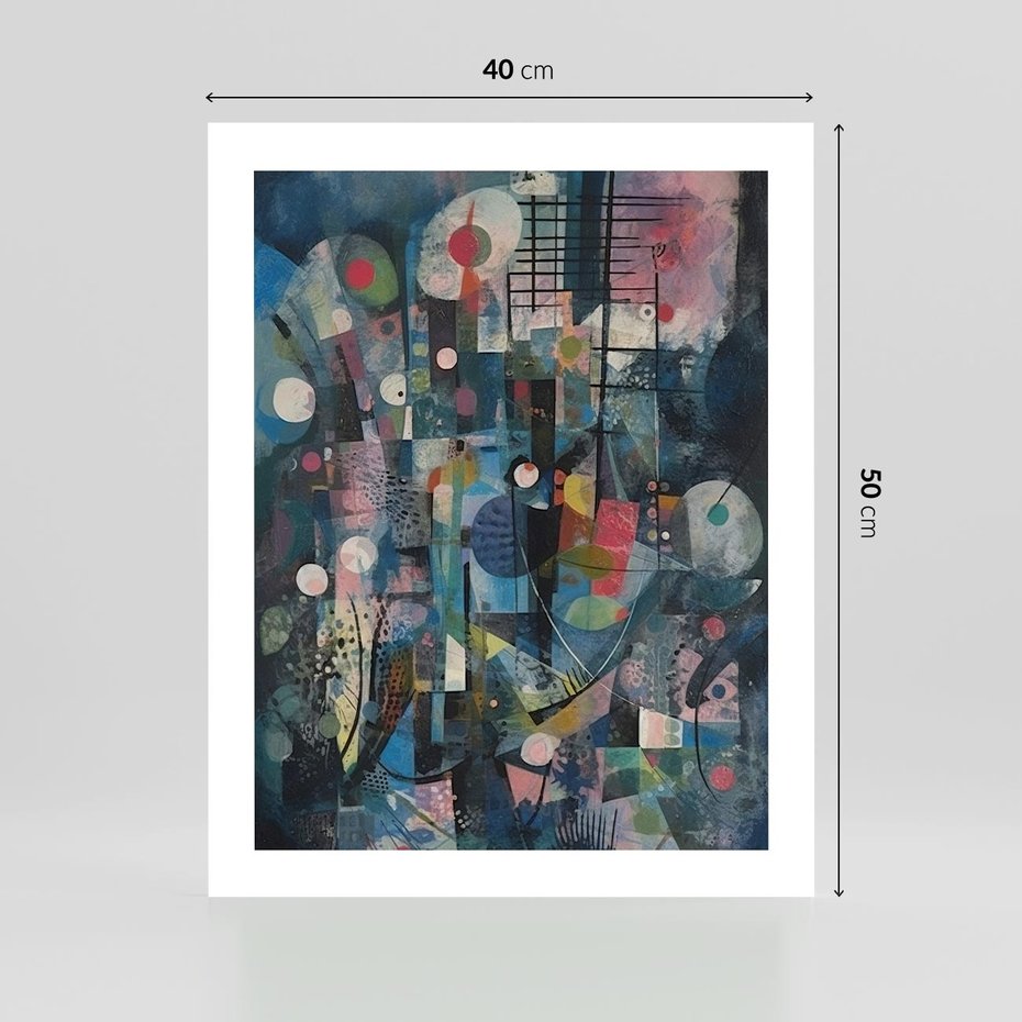 Plakat bez ramy 40x50 - Rozbijając Granice Kreatywności - abstrakcyjny obraz, sztuka abstrakcji