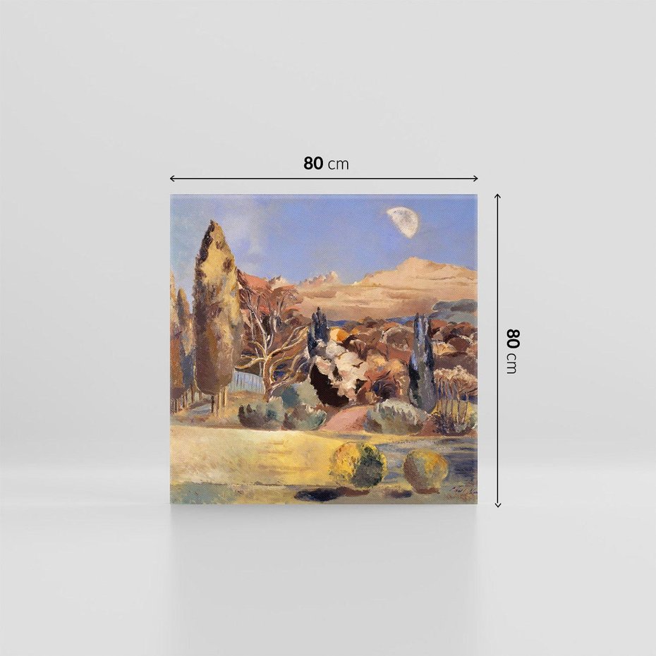 Obraz na płótnie 80x80 - Landscape of the Moon's First Quarter (1943), Paul Nash - Reprodukcja - reprodukcja, obraz na płótnie