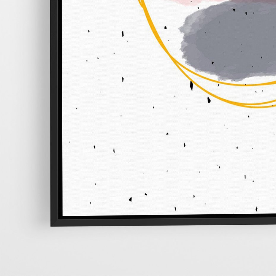 Obraz w ramie 70x100 - Migocące Odbicia - abstrakcyjna kompozycja, jak ręcznie malowana - rama czarna