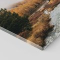 Obraz na płótnie 60x60 - W Górskiej Dolinie - artystyczna fotografia, las