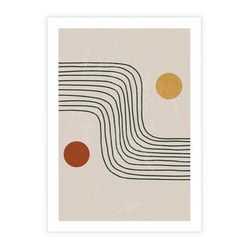 Plakat bez ramy 21x30 - Czysta Refleksja - abstrakcyjna sztuka, boho kształty