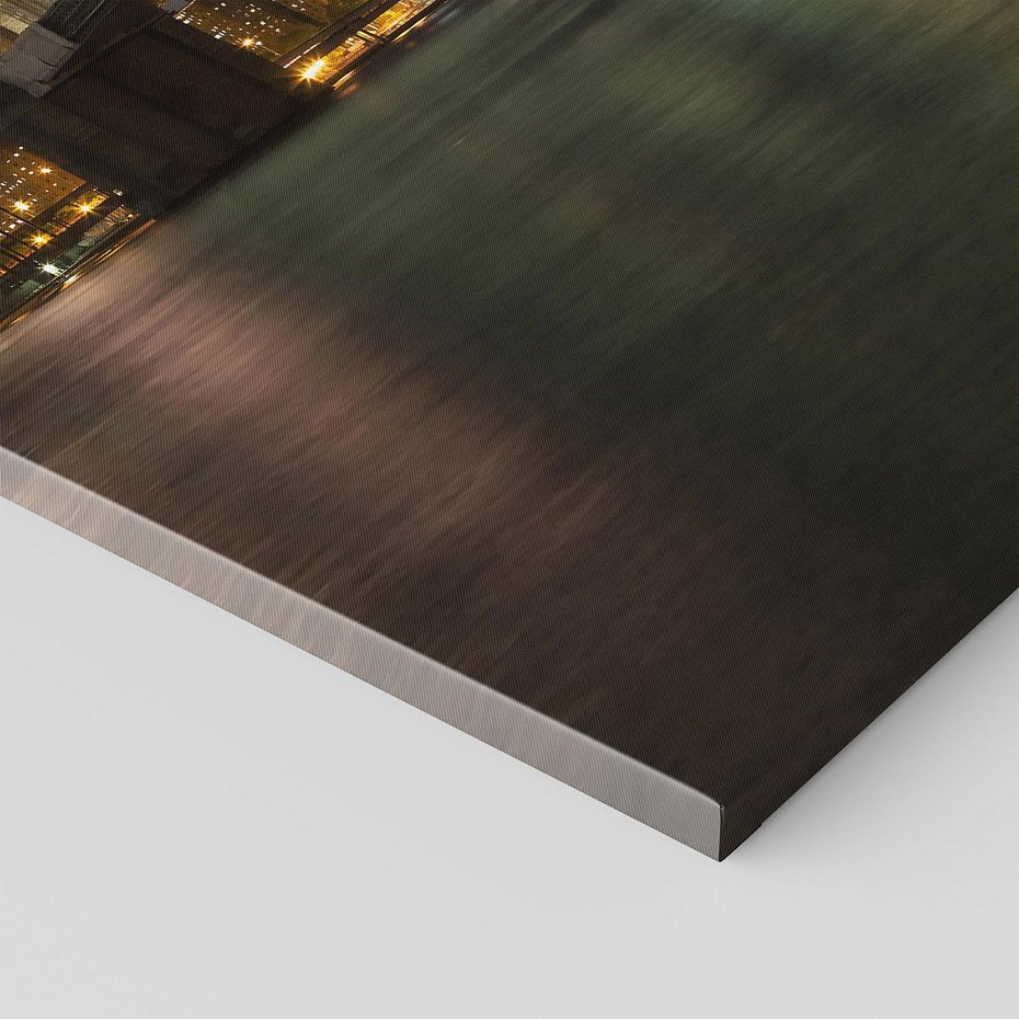 Obraz na płótnie 50x70 - Most nad nowojorską panoramą - most, Nowy Jork