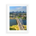 Plakat w ramie 50x70 - Most w metropolii - most, miato - rama biała