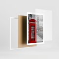 Plakat w ramie 50x70 - Budka w Londynie - Londyn, budka - rama biała