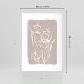 Plakat w ramie 50x70 - Pastelowe Nastroje - nowoczesny subtelny plakat, beżowy - rama biała