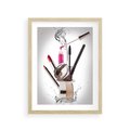 Plakat w ramie 30x40 - Moda, makijaż i relaks - moda, makijaż - rama drewno