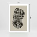Plakat bez ramy 21x30 - Nowoczesne Odbicia Wnętrza - boho plakat, czarne kropki kreski