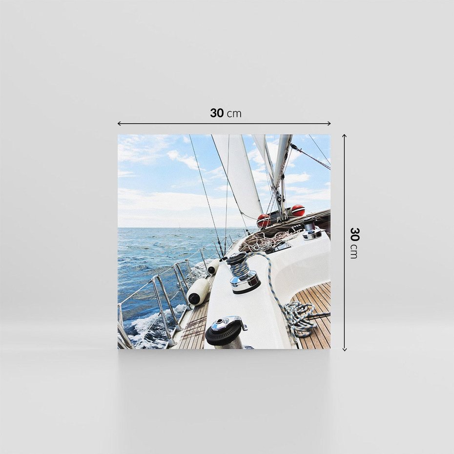 Obraz na płótnie 30x30 - Moc żaglowca na pełnym morzu - żaglowiec, jacht