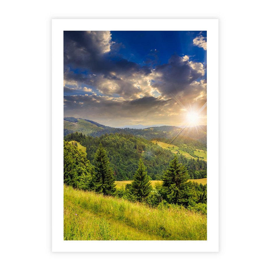 Plakat bez ramy 30x40 - Pejzaż w perspektywie - pejzaż, perspektywa