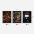 Zestaw obrazy w ramie 50x70 galeria - Jesień, ścieżka, klimatyczna - rama czarna