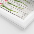Plakat w ramie 40x50 - Kwintesencja Piękna - kwiaty, tulipany - rama biała