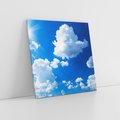 Obraz na płótnie 70x70 - Niebiańska panorama: Słońce, niebo i chmury - niebo, słońce