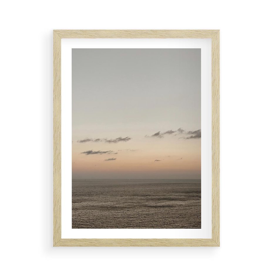 Plakat w ramie 50x70 - Chwila Romantyzmu - morze, niebo - rama drewno