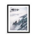 Plakat w ramie 40x50 - Czystość Natury - ośnieżone szczyty górskie, pejzaż - rama czarna