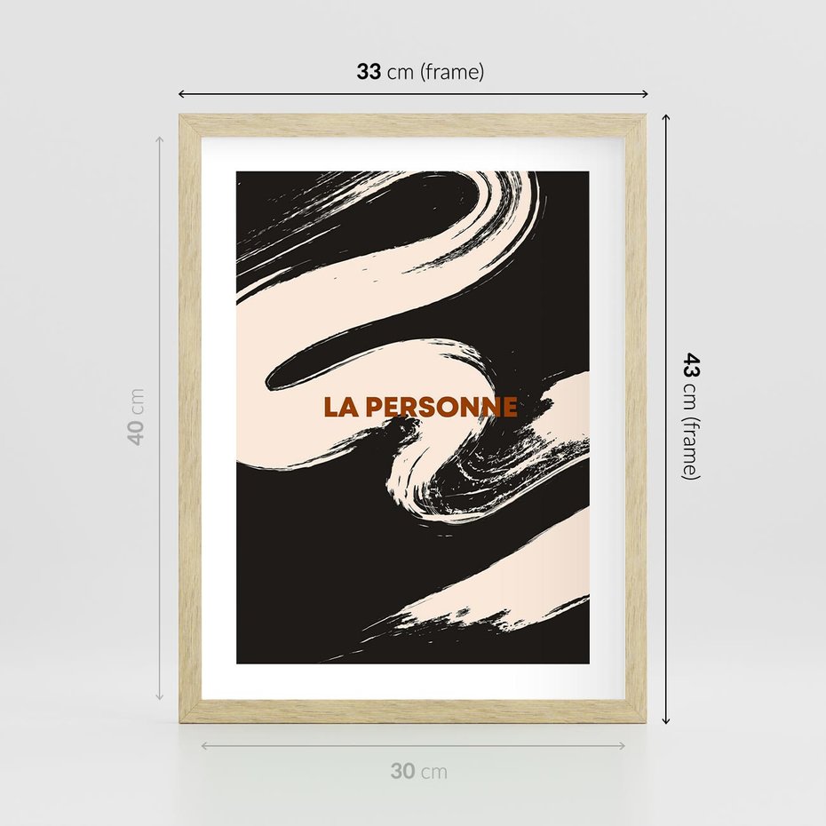 Plakat w ramie 30x40 - Ciemna Abstrakcja - abstrakcja w ciemnych kolorach, czarny - rama drewno