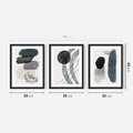 Zestaw obrazy w ramie 30x40 galeria - Akwarela, plamy, graficzne - rama czarna
