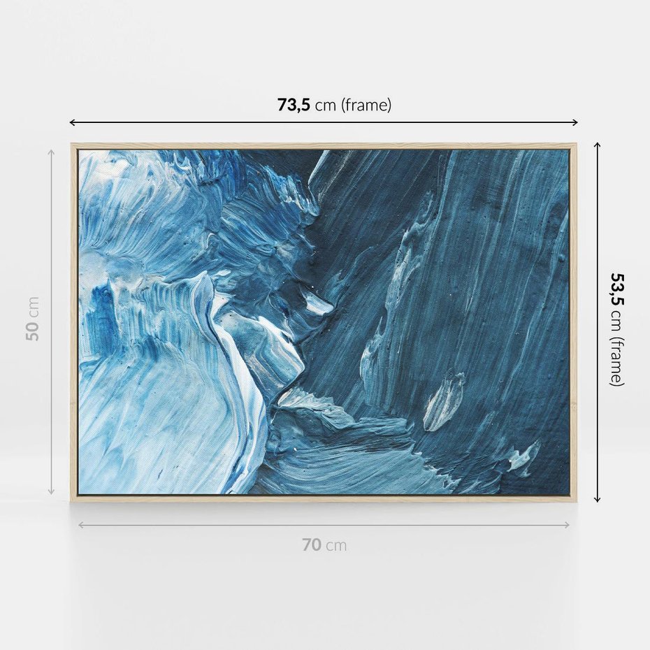 Obraz w ramie 70x50 - Wyrazista abstrakcja w akwareli - abstrakcja, akwarela - rama drewno