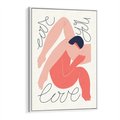 Obraz w ramie 70x100 - Dźwięk ciszy na płótnie - para zakochanych, graficzny obraz - rama biała