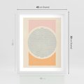 Plakat w ramie 40x50 - Rozbijająca Opowieść - geometryczne kształty, koła - rama biała