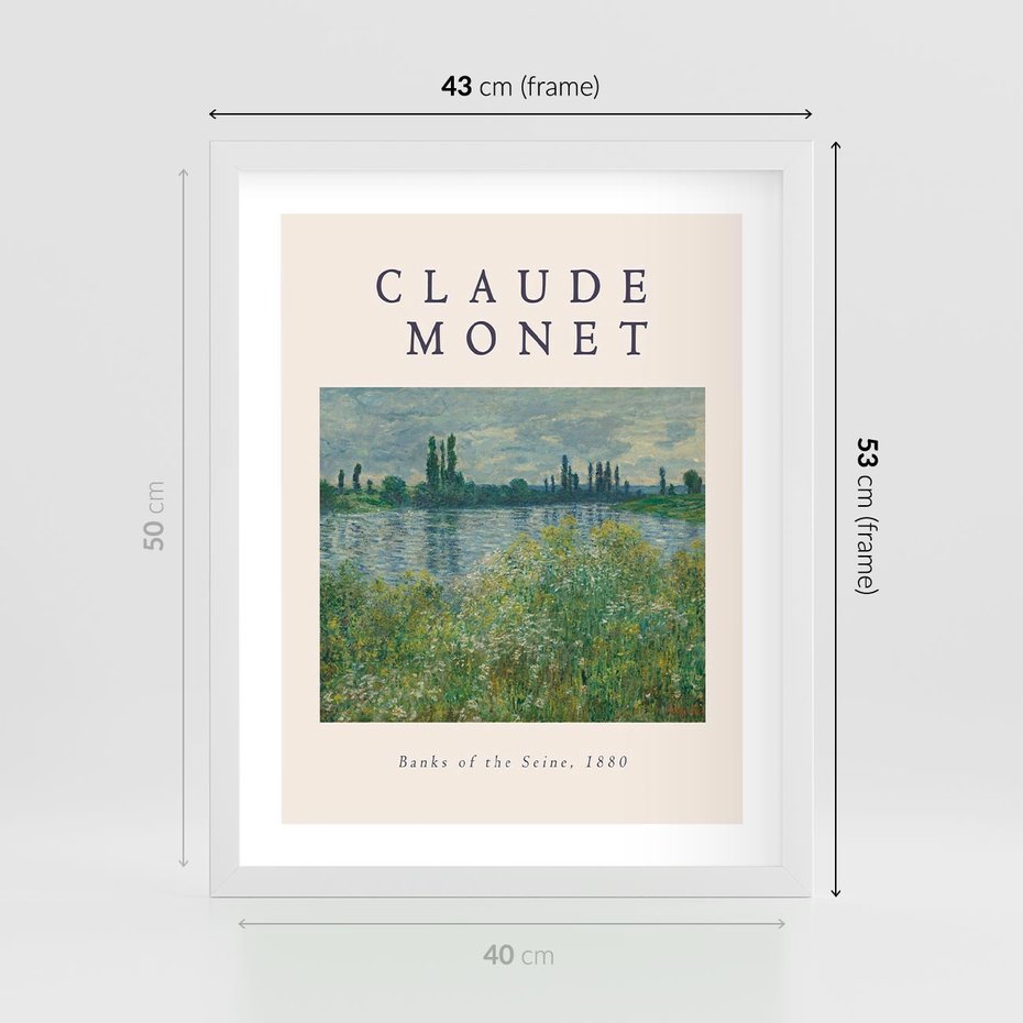 Plakat w ramie 40x50 - Claude Monet: Reprodukcja - Claude Monet, reprodukcja plakat - rama biała