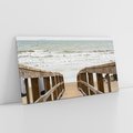Obraz na płótnie 140x70 - Morze i drewniany pomost - morze, pomost
