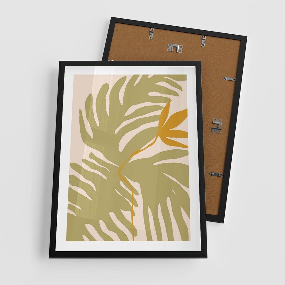 Plakat w ramie 50x70 - Konturem Zmiękczane - minimalistyczny obraz, nowoczesny - rama czarna