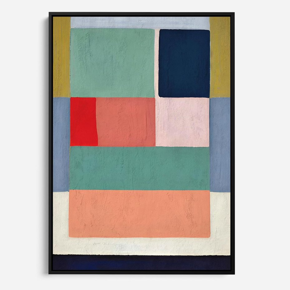 Obraz w ramie 50x70 - Bezgraniczne Nastroje Harmonii - abstrakcyjne geometryczne kształty, olejny obraz - rama czarna