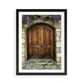 Plakat w ramie 50x70 - Tajemnicze stare drzwi - stare, drzwi - rama czarna